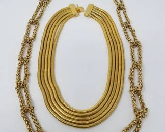 Lot 408  Vintage costume necklaces