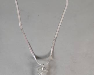 120  Lot 630  Sterling silver necklace with sterling silver