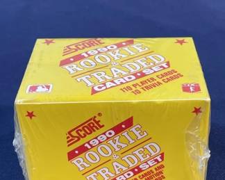 Lot 547h  1990 score rookies and traded cards set sealed