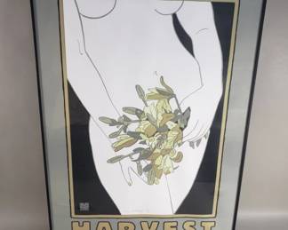 196  Lot 571  David Lance signed lithograph poster Harvest