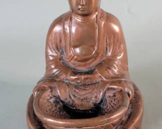 Lot 520  Vintage copper clad Buddha incense burner