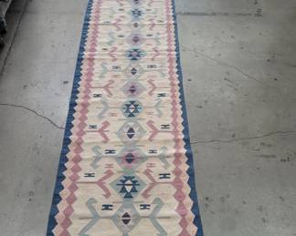 Lot 486  Vintage handmade runner rug
