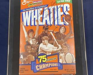 Lot 384h  Signed Bruce Jenner Wheaties box