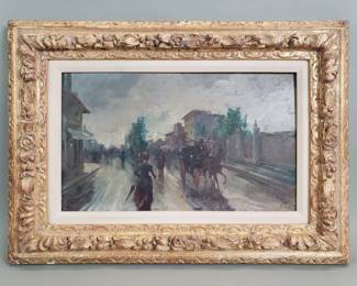 Lot 148  Signed F. Cenatelli Belle Epoque erastyle oil on