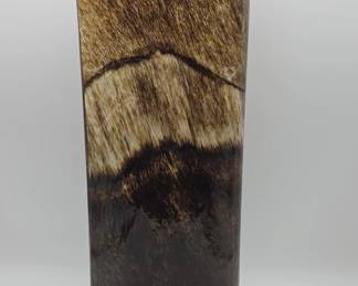 188  Lot 355h  HQT handblown brown and amber art glass vase