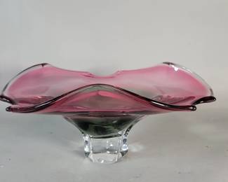 Lot 541  Hand blown glass center bowl