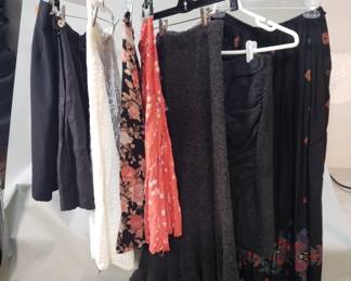 Lot 115  Group of vintage skirts, wool, cotton, womens