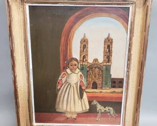 079  Lot 312  Vintage signed Agapito Labios oil on canvas