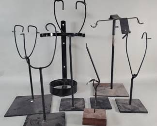 Lot 344  Group of metal stands