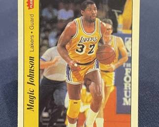 Lot 363h  1986 Fleer Magic Johnson sticker card