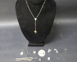 Lot 96  Vintage silver items