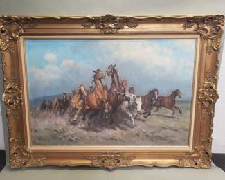 084  Lot 274  Signed Viski J. oil on canvas