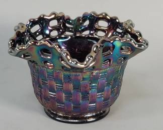 Lot 395  Fenton carnival glass bowl