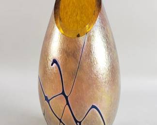 184  Lot 452  Tim Laze hand blown studio art glass vase