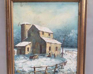 086  Lot 260  Signed William Newport oil on canvas