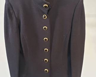 Lot 131  Vintage St. John knit black jacket