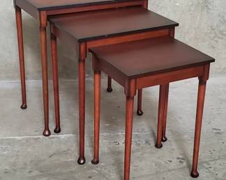 Lot 580  Bombay mahogany nesting tables