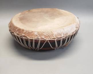 Lot 204  Vintage single headed tribal style drum