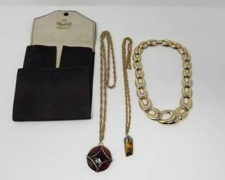 Lot 402  Vintage statement necklaces