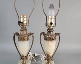 Lot 357  Pair of vintage neoclassical style onyx and