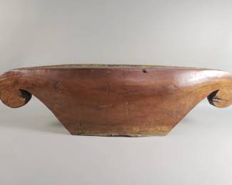 Lot 331  Vintage hand carved wood slit drum