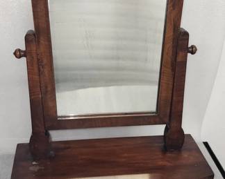 Lot 302h  Antique handmade swivel mirror vanity