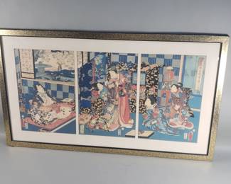015  Lot 636  Utagawa Kunisada signed Japanese wood block print