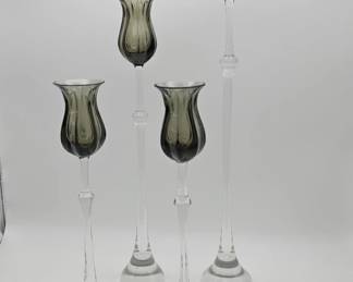 046  Lot 335h  Vintage Rosenthal Tulipa crystal and smoky