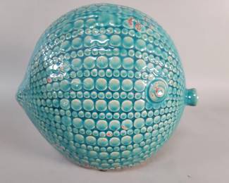 Lot 388  Glazed ceramic fish figure