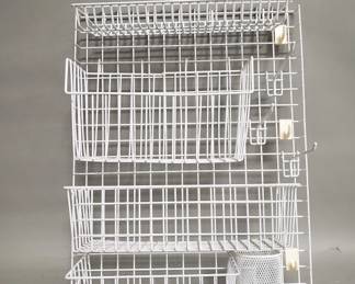Lot 476  Vintage wallmount configurable organizer