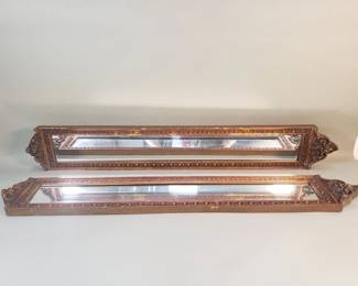 Lot 554  Pair of vintage pier style ornate wall mirrors