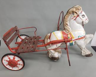 Lot 237  Vintage Mobo pony express child pedal ride on toy