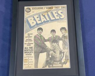 Lot 378h  Framed Beatles magazine, number 1 issue