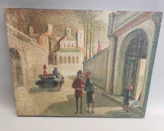 Lot 282  Signed oil on board