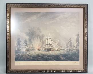 Lot 584  Antique hand colored engraving