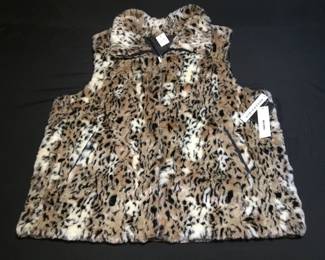 Lot 410h  Giacca faux fur coat size 2X new with tags