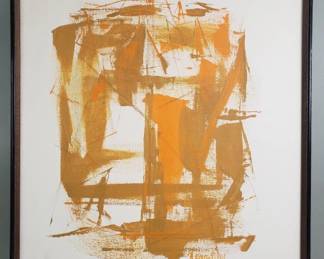 092  Lot 191  Signed A. Blaine Riley abstract oil on canvas