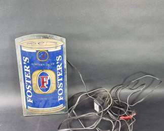 Lot 241  Vintage Fosters Lager beer light up sign
