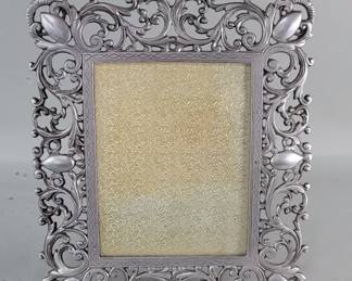 Lot 348  Vintage aluminum baroque style picture frame