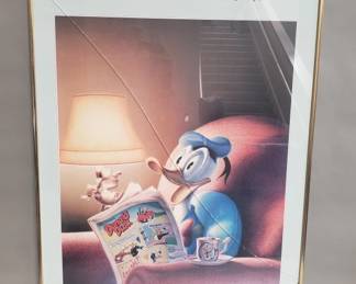 Lot 603  Vintage Fiftieth Birthday Donald Duck poster