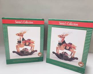 Lot 610  Pair of Santas Collection hand painted musical