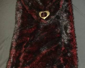Lot 412h  Vintage handmade faux fur backpack