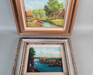 070  Lot 494  Pair of oil paintings on canvas