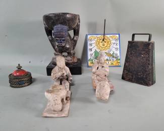Lot 327  Pre columbian style terracotta figures. African
