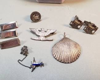 151  Lot 155  Vintage Sterling silver insignia bars, piano