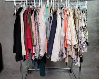Lot 200  Rack of womens clothes
