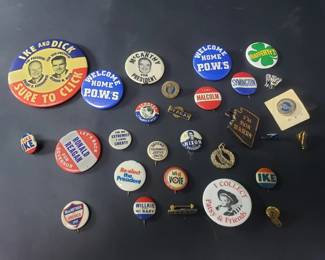 Lot 97  Vintage political pins