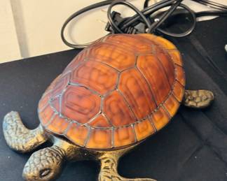 Tiffany style turtle lamp
