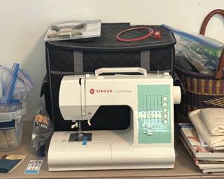 Singer sewing machine and sewing supplies