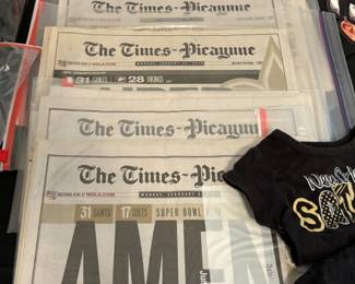 Saints Superbowl newspapers